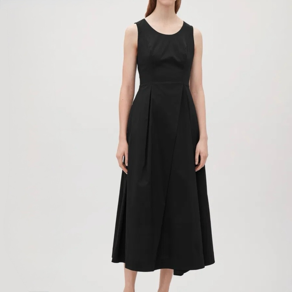 COS | Black Cotton Sleeveless Dress